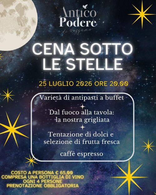 cena sotto le stelle antico podere